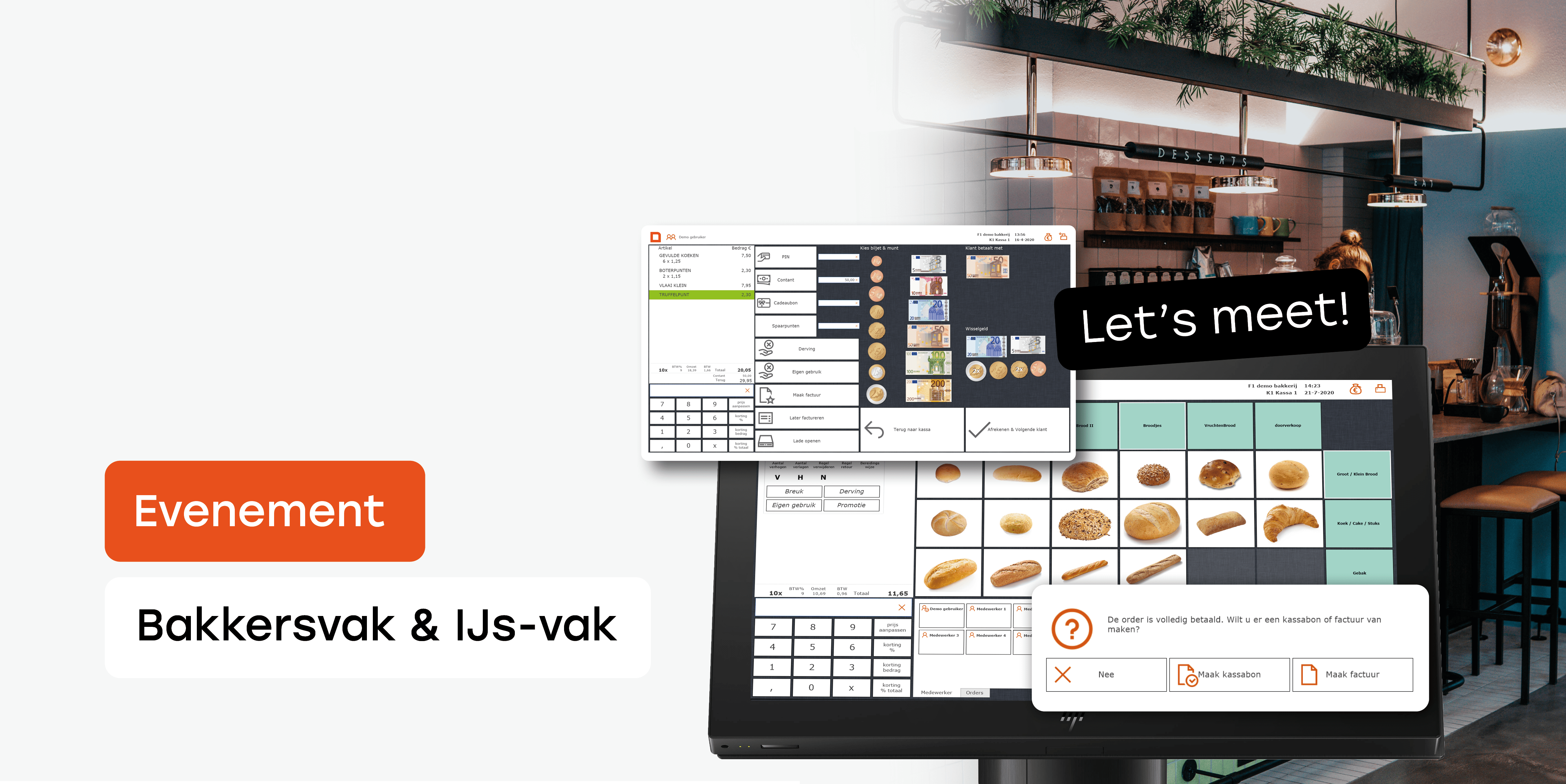 mpluskassa, beurs bakkersvak en ijs vak